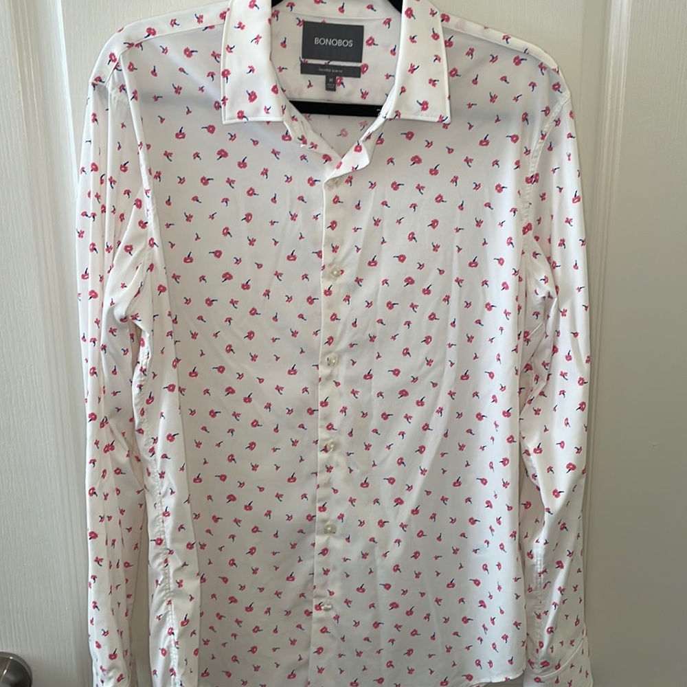 Flower pattern Bonobos tech dress shirt